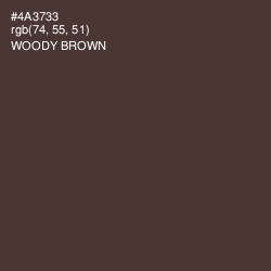 #4A3733 - Woody Brown Color Image